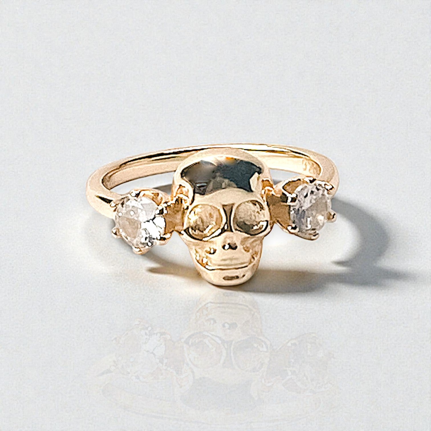 Vanitas Skull Gold Ring