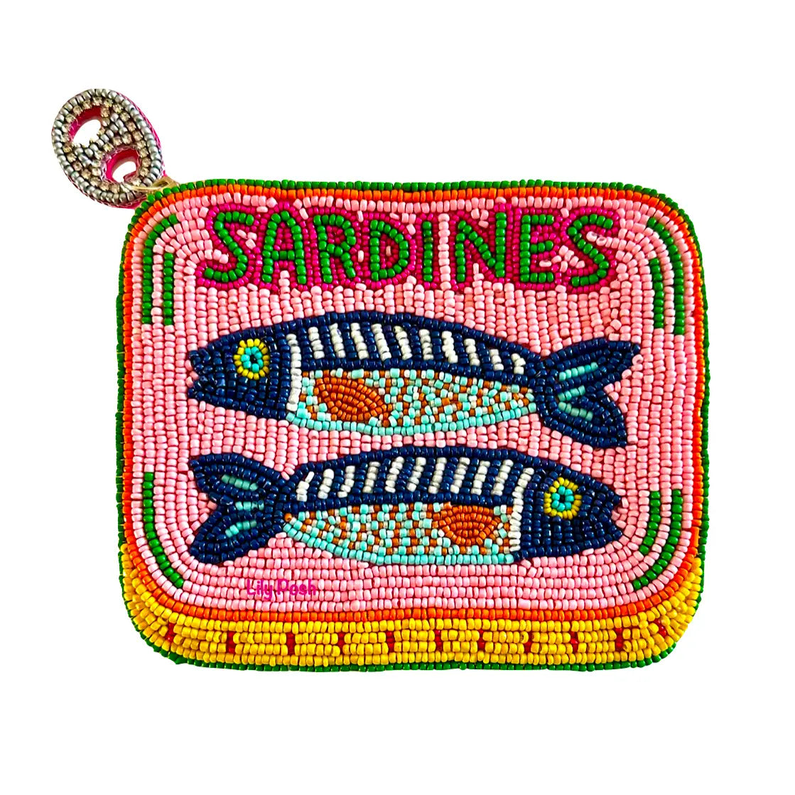 Beaded Sardines Coin Purse
