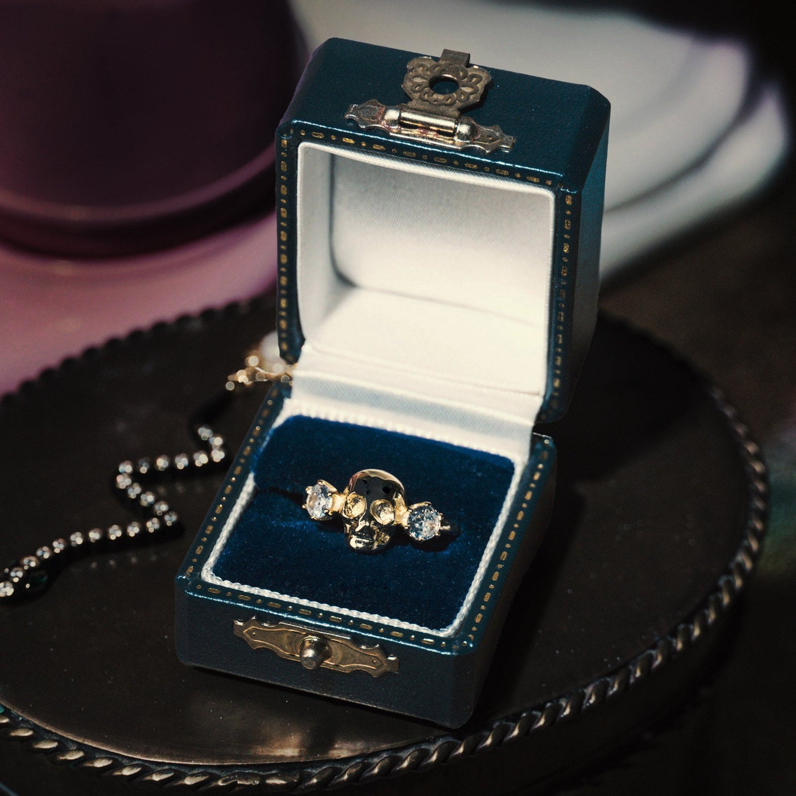 Vanitas Skull Gold Ring
