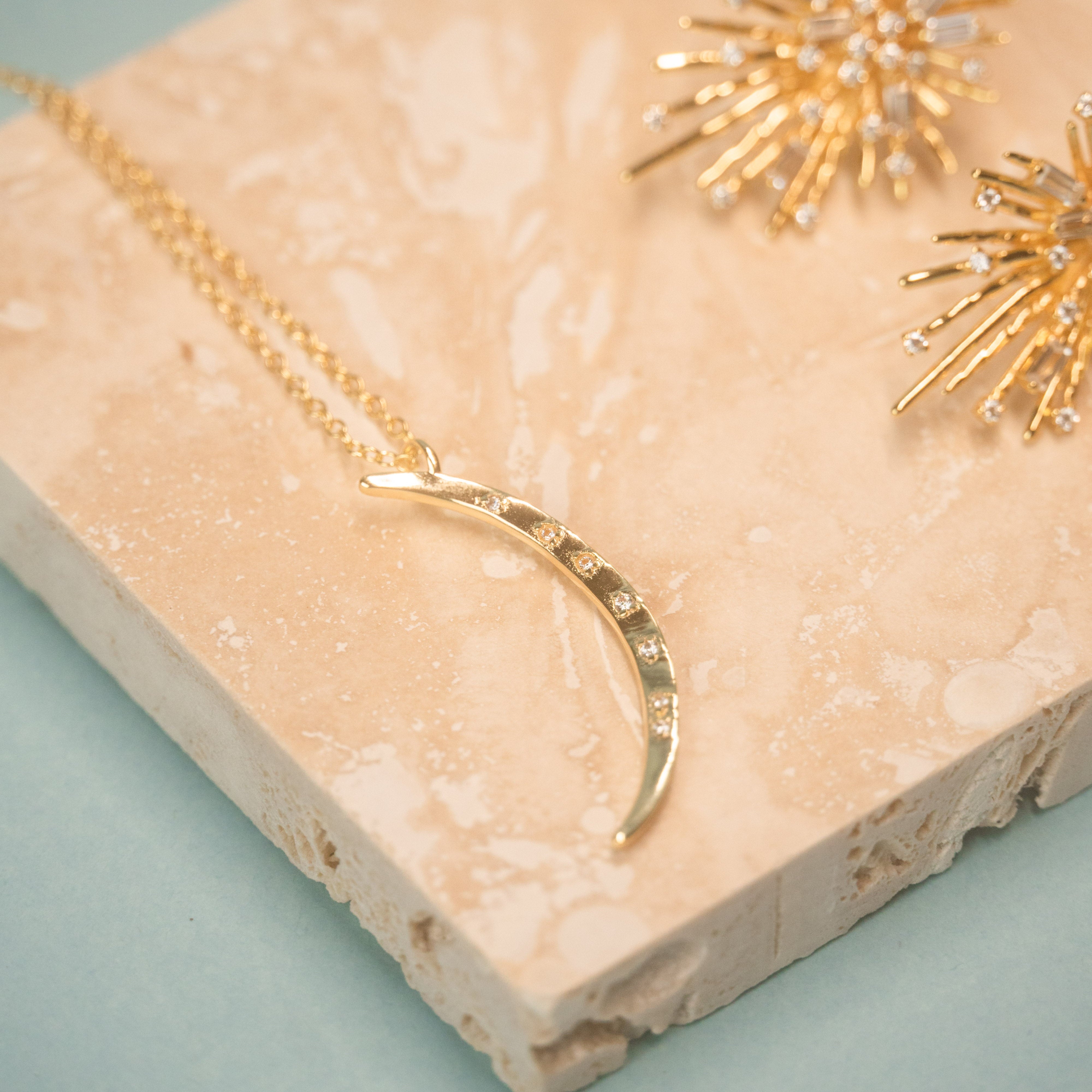 Crescent Moon Pendant Necklace