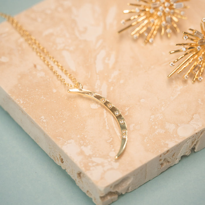 Crescent Moon Pendant Necklace
