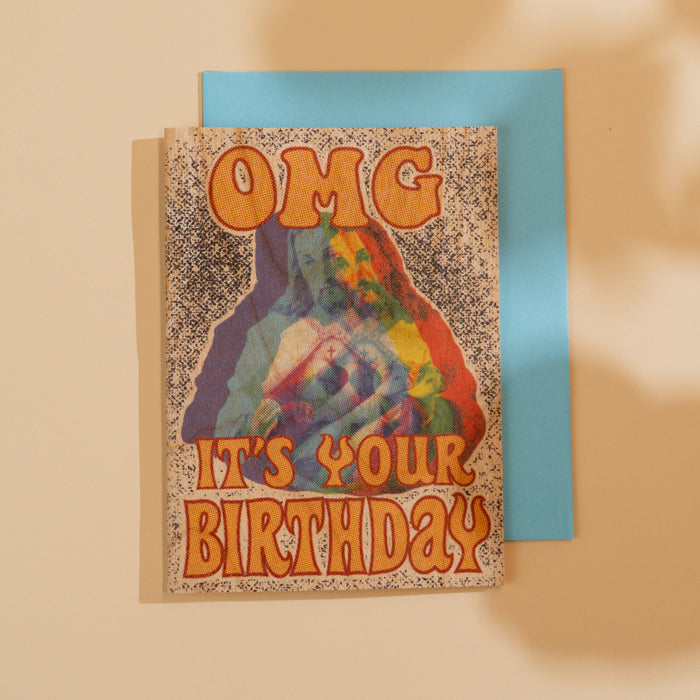 Wood Folding Card - OMG Jesus