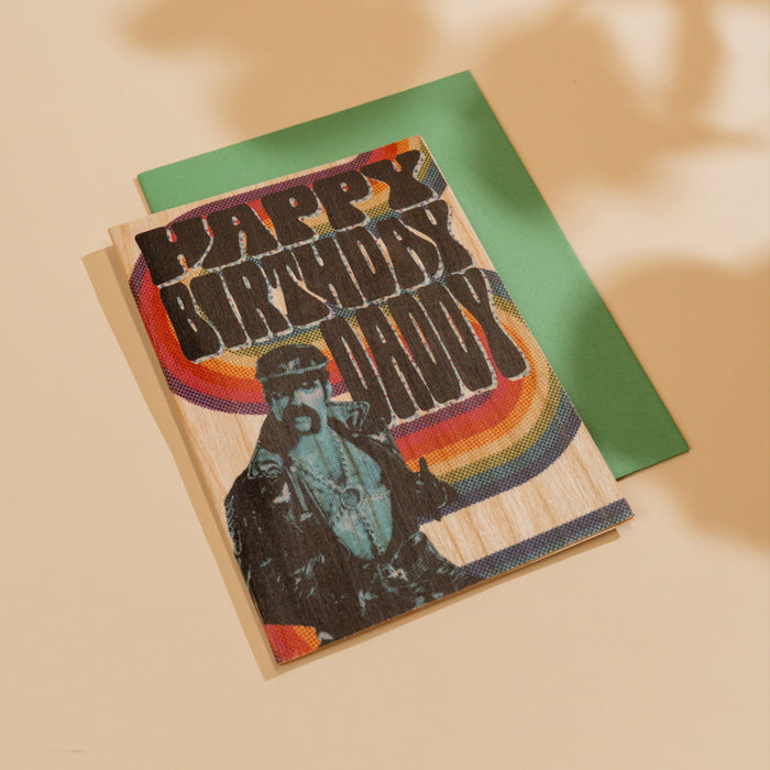 Wood Folding Card -Daddy