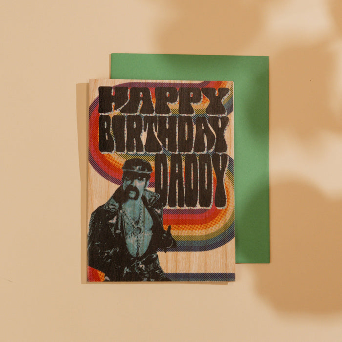 Wood Folding Card -Daddy