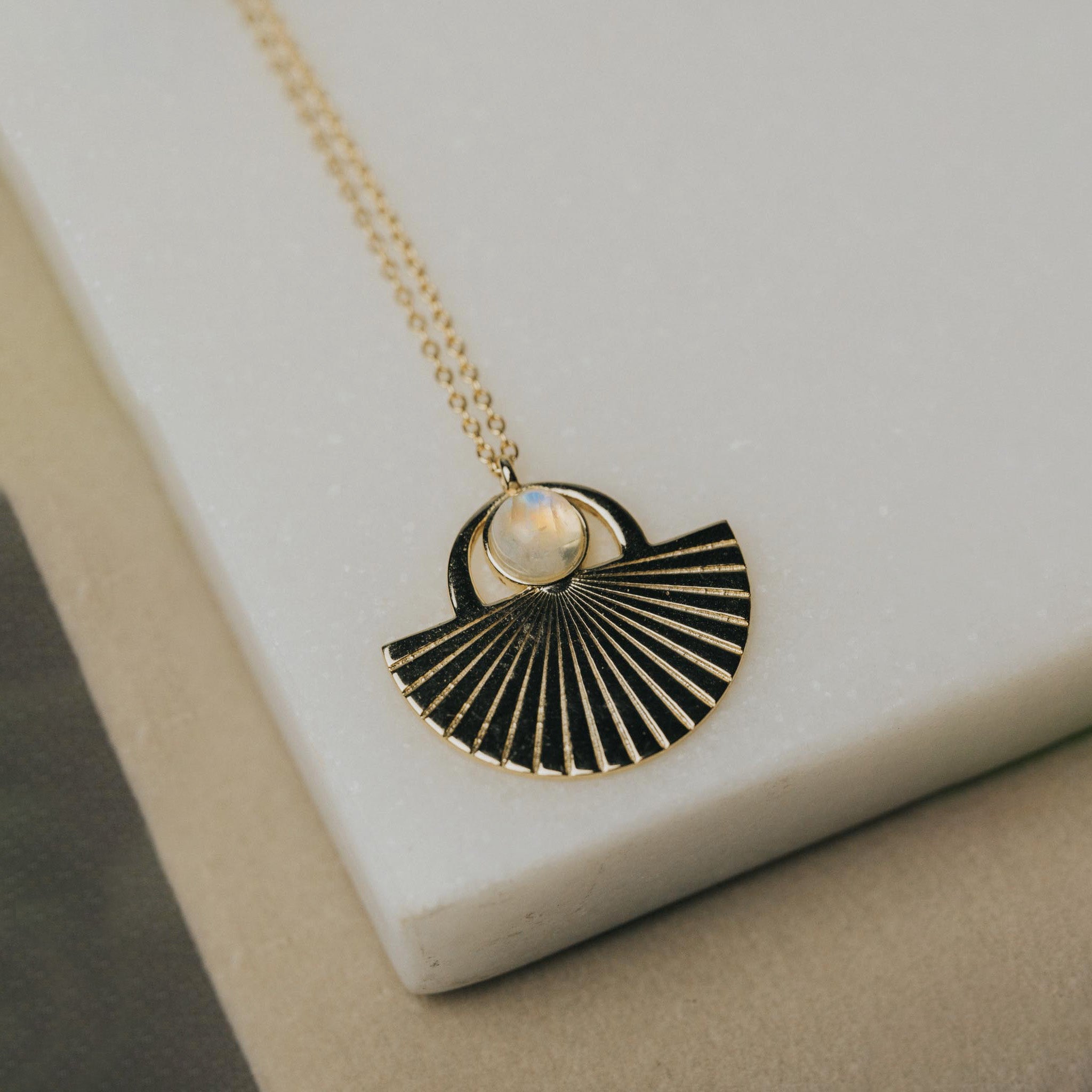 Golden Hour Moonstone Necklace