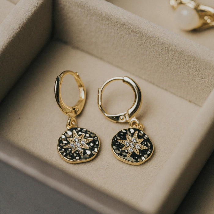 Stellar Spark Huggie earrings