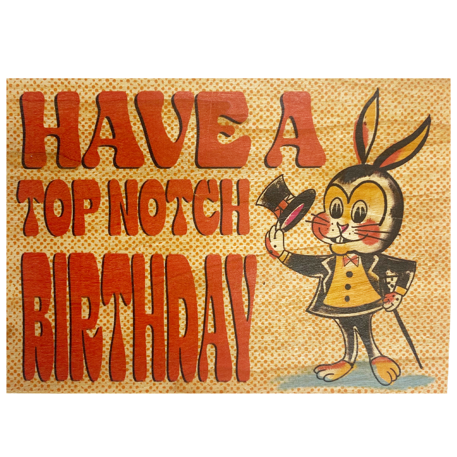 Wood Folding Card - Top Notch Birthday