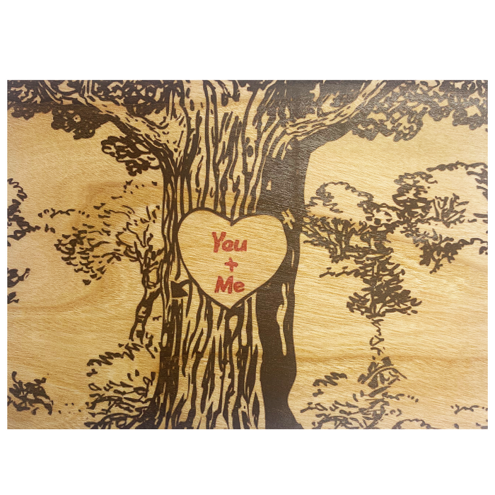 You And Me Wood Folding Card