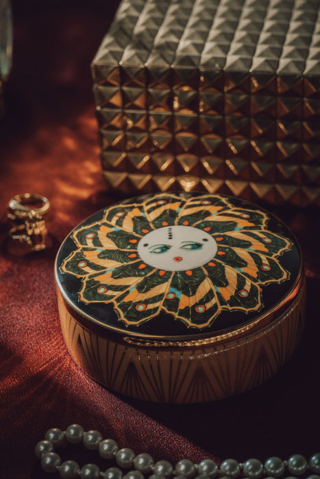 Coco Papillon Ceramic Trinket Container