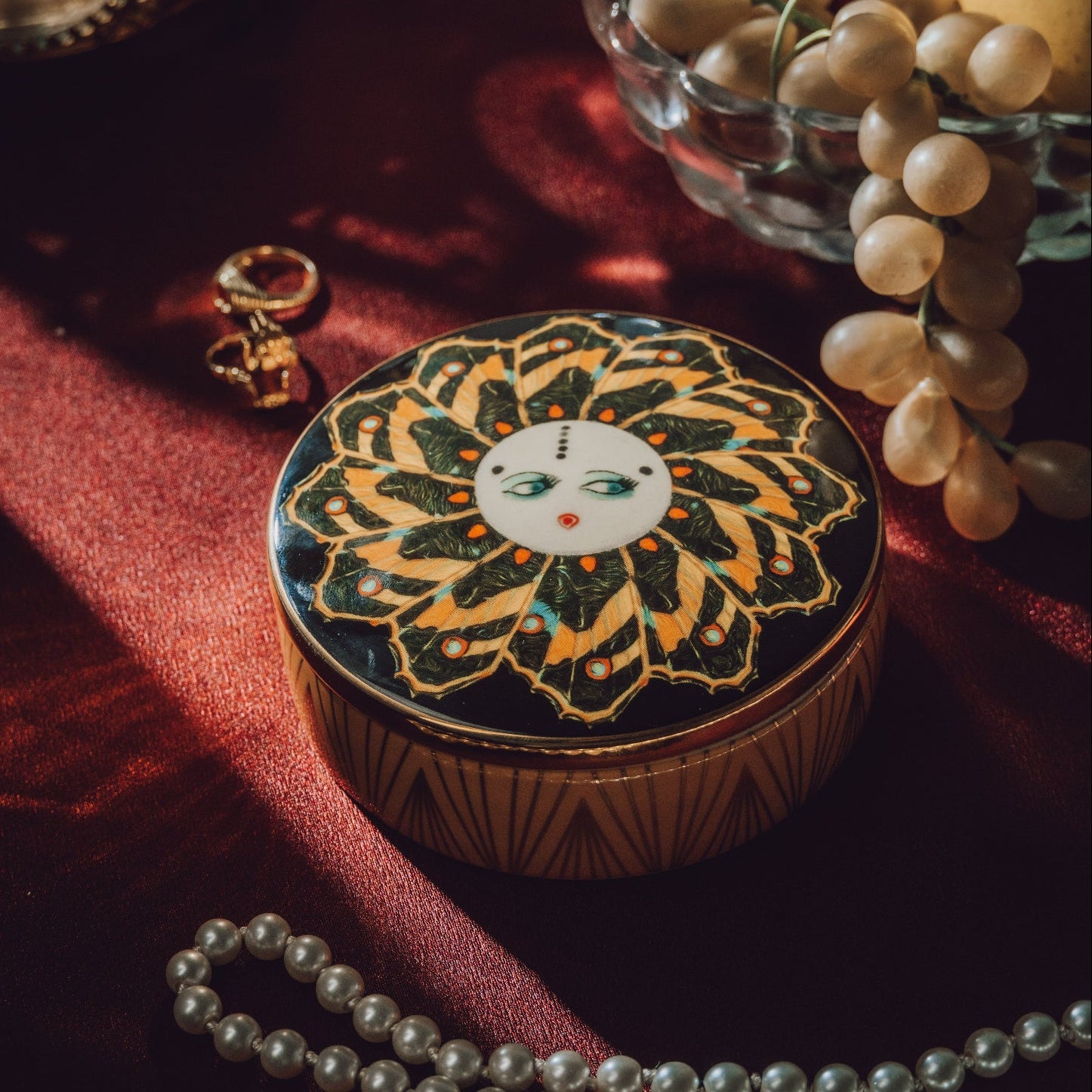 Coco Papillon Ceramic Trinket Container