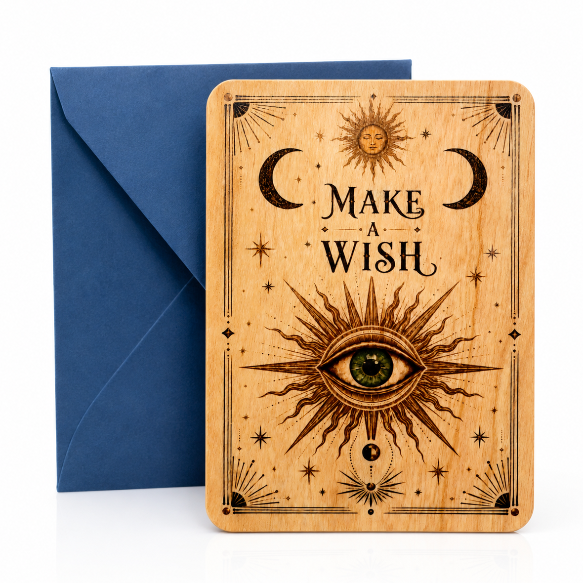 Wood Card Make A Wish 