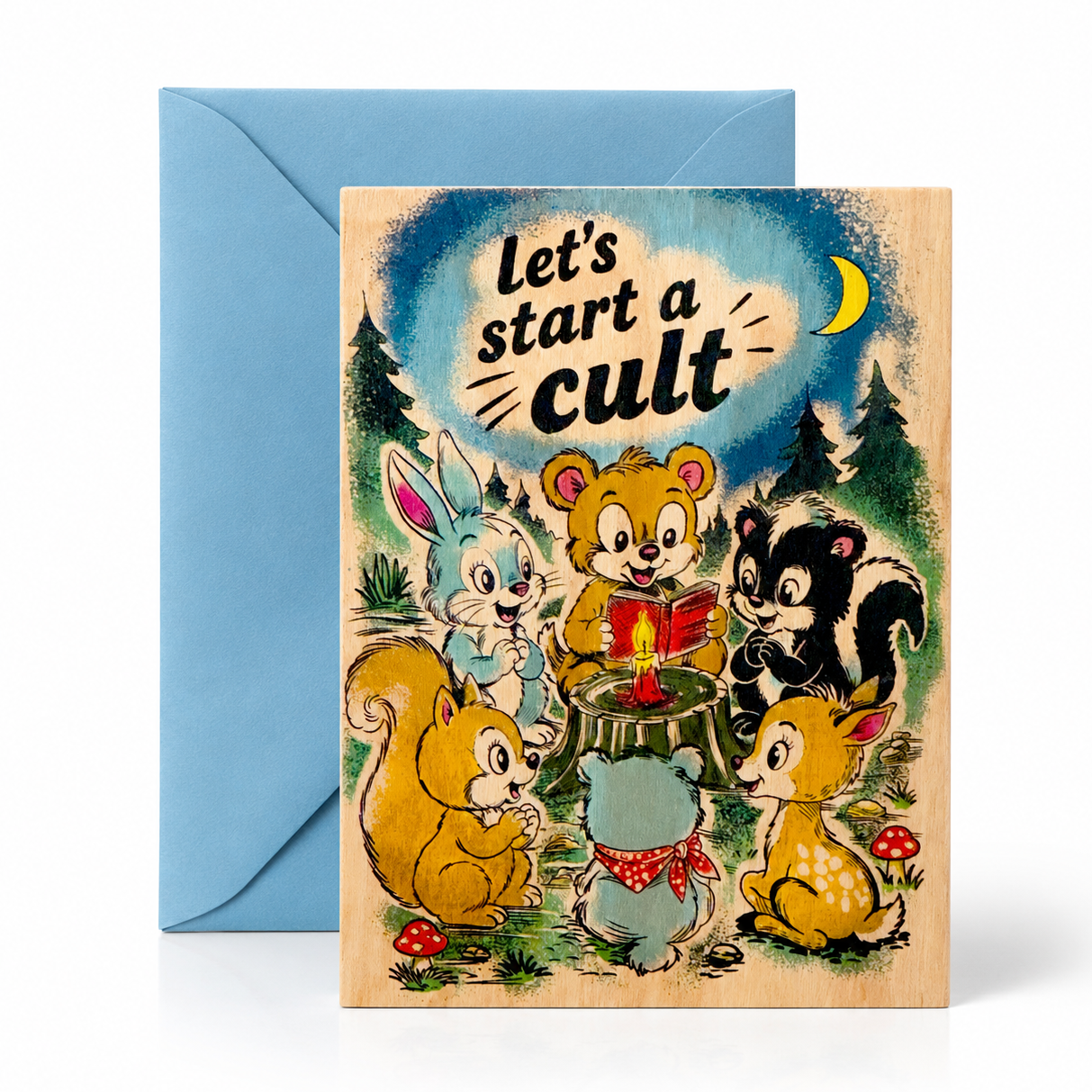 Wood Folding Card - Start A Cult