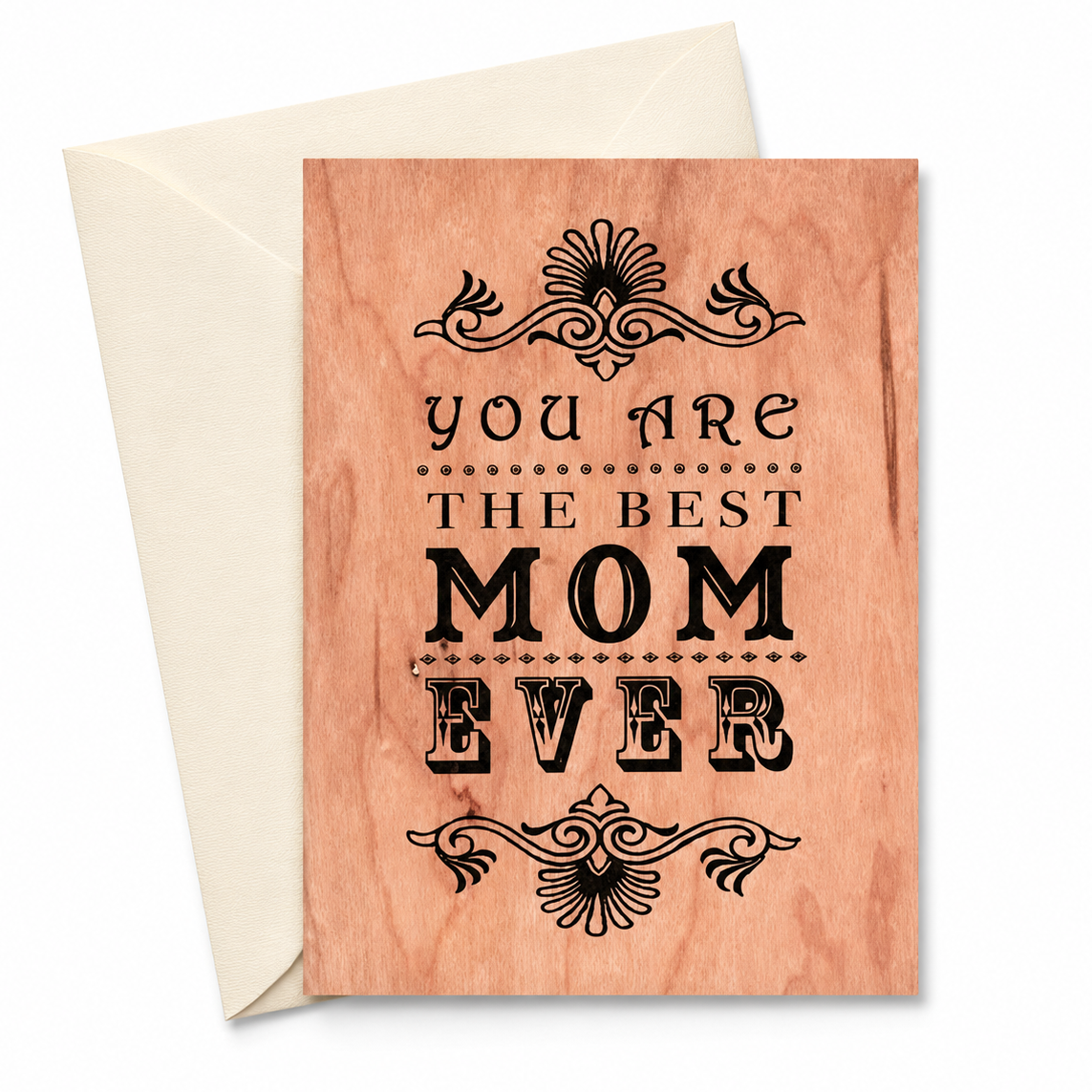 Wood Folding Card - Best Mom Ever