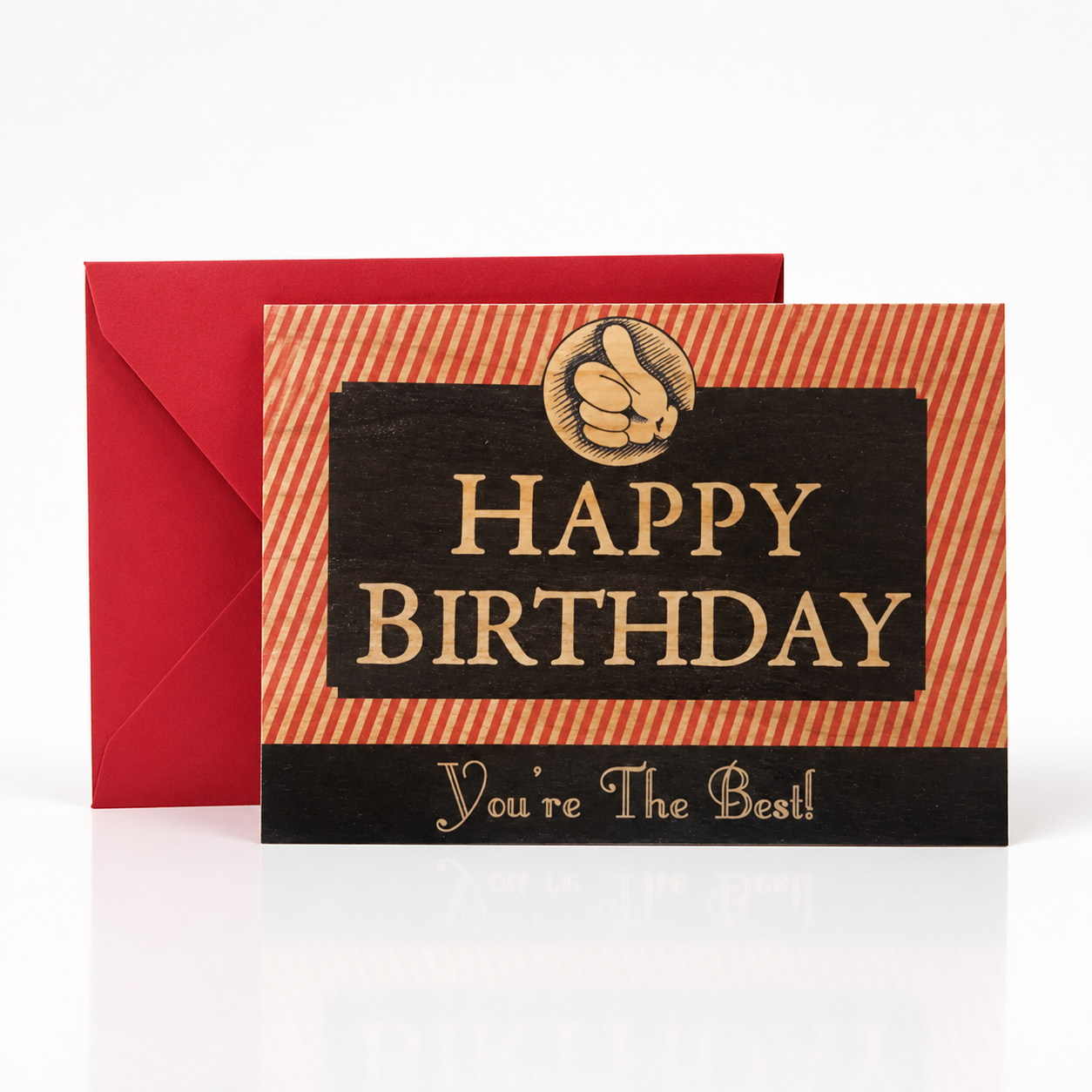 Wood Folding Card - Birthday You're The Best