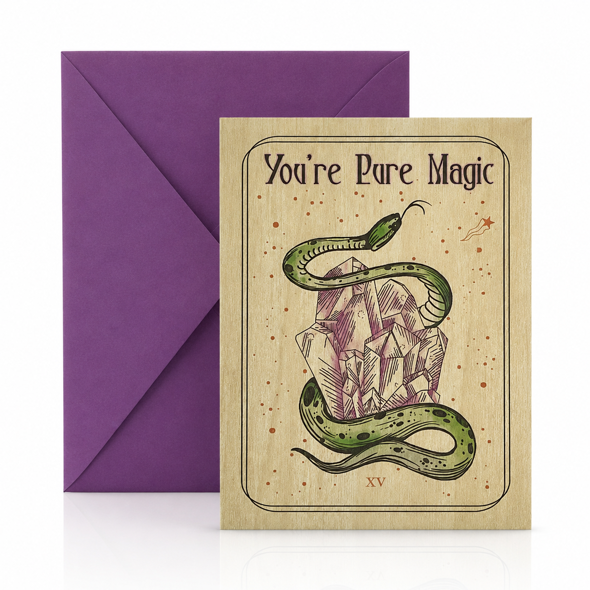 Wood Folding Card - Pure Magic