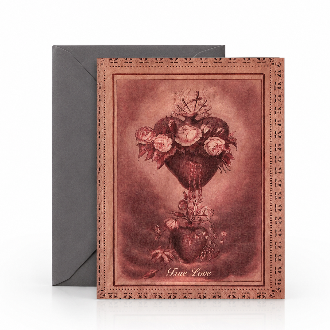 Wood Folding Card - Romantic True Love