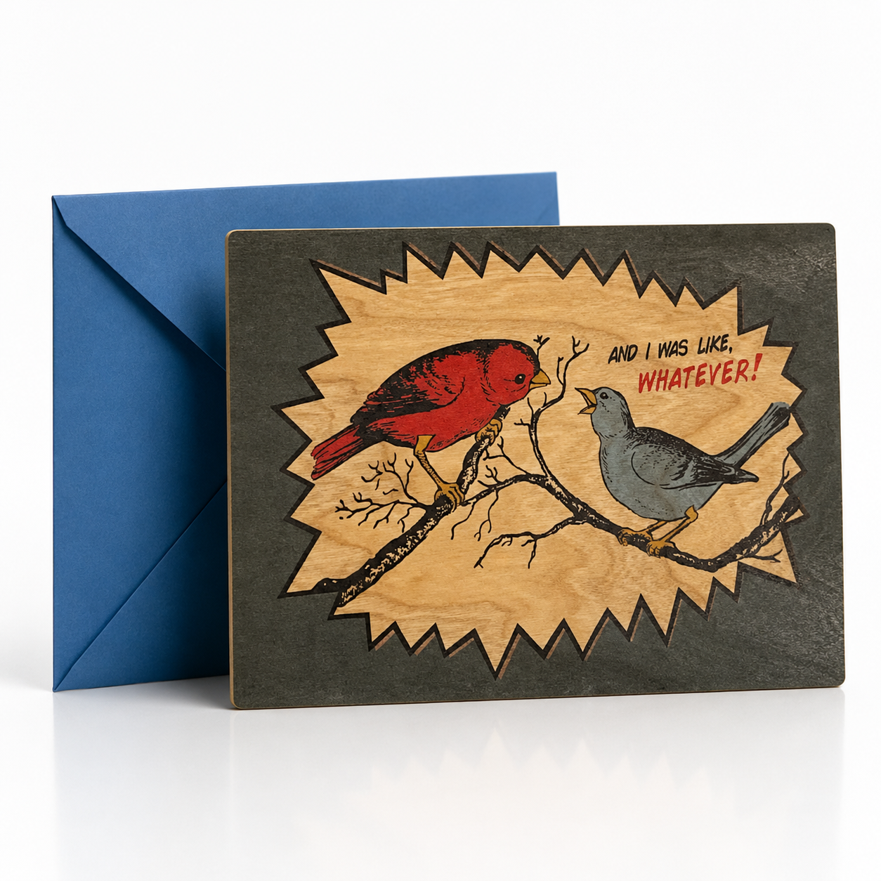 Wood Folding Card - Whatever