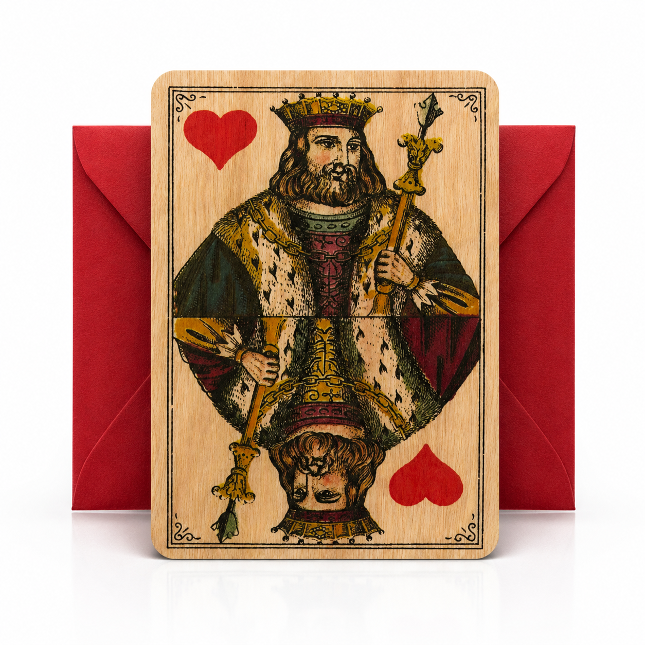 Wood Flat Card - The King