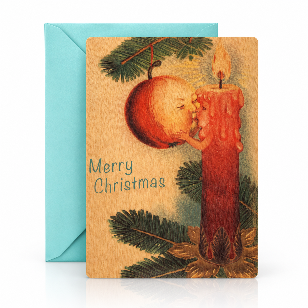Wood Folding Card - Smooch Baby