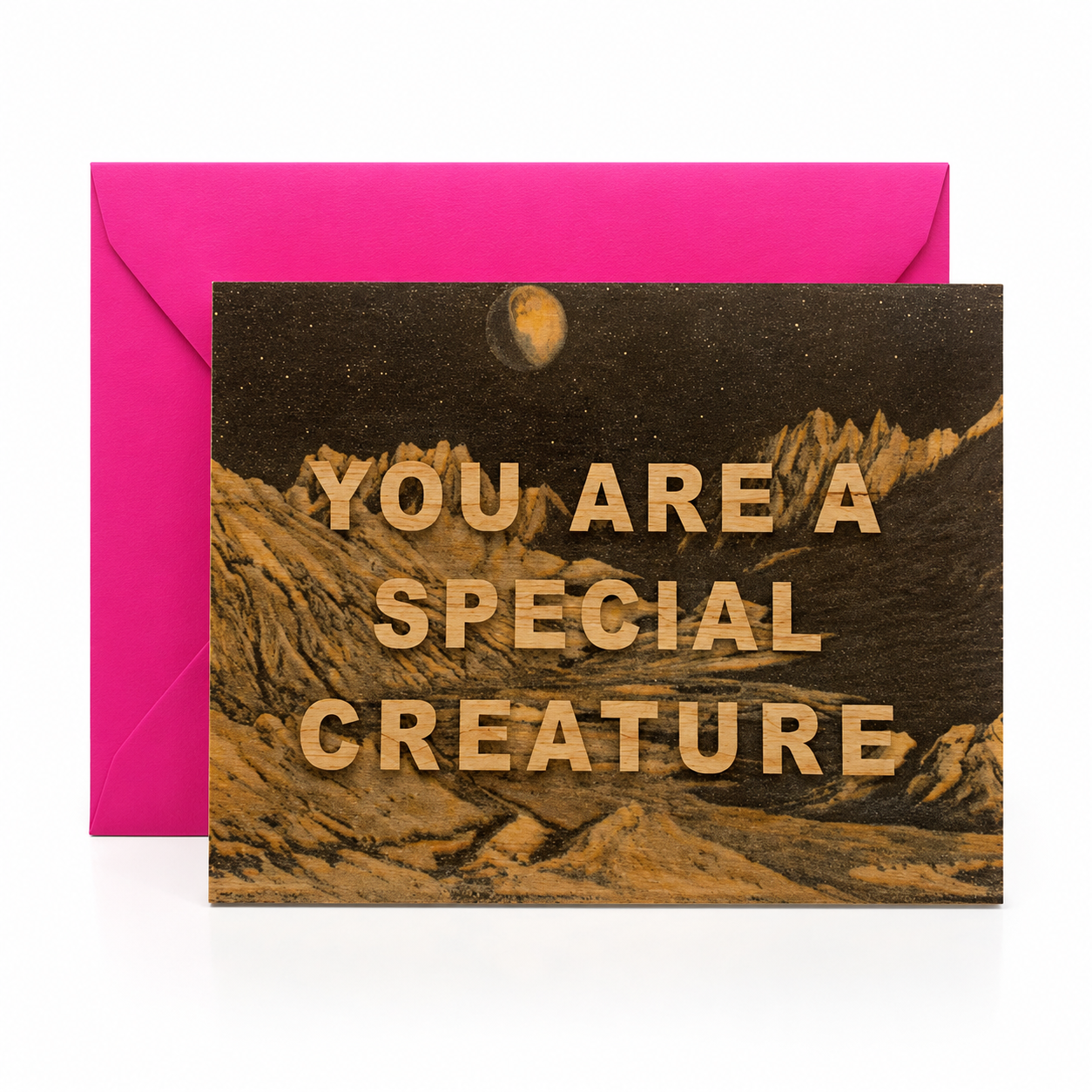 Wood Folding Card - Creature