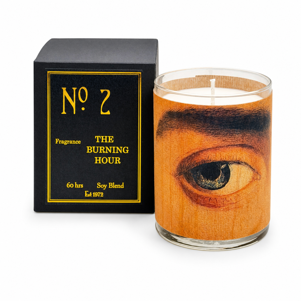 No 2 The Burning Hour Wood Wrapped Candle