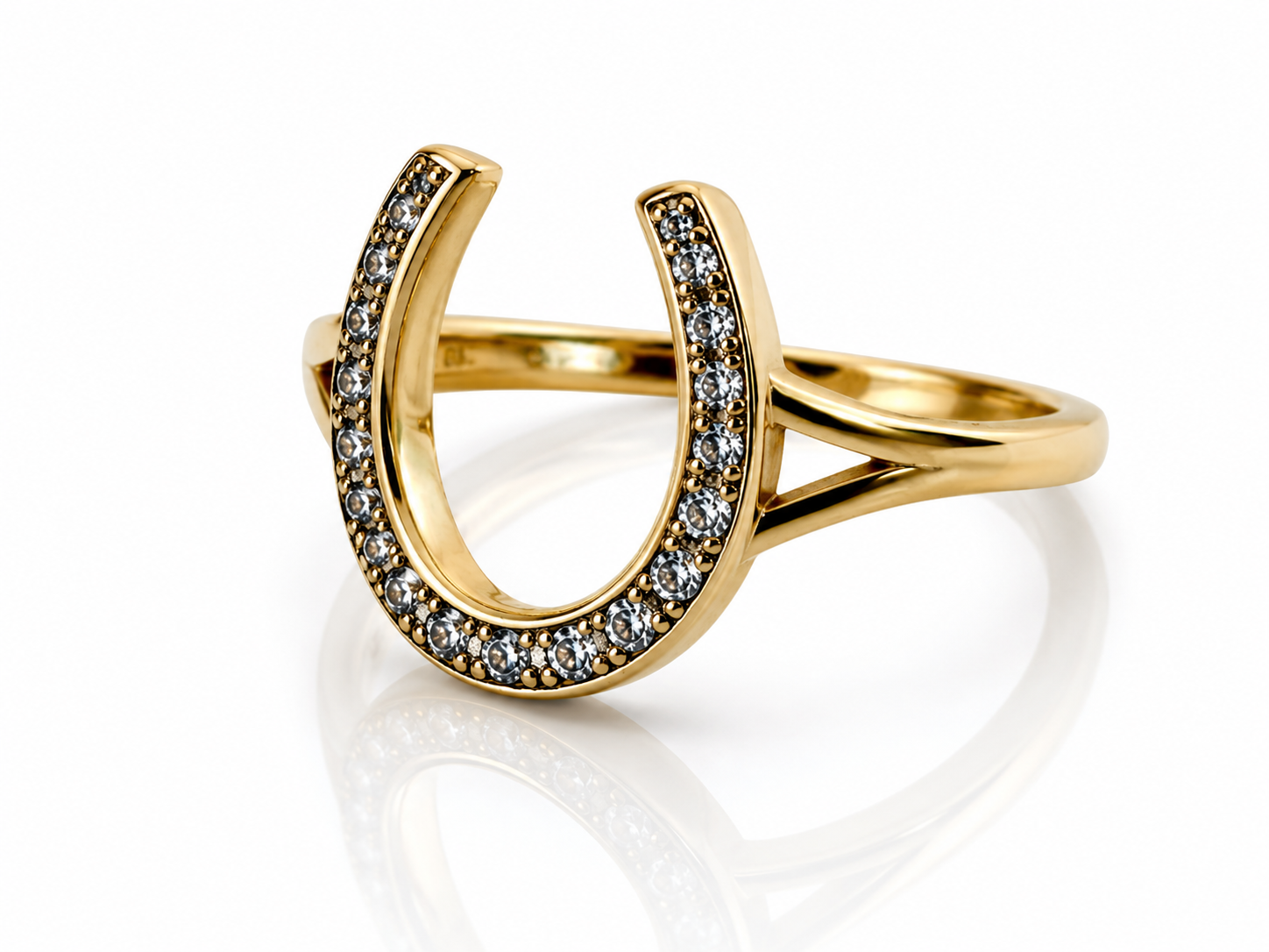 Horseshoe Pave Ring
