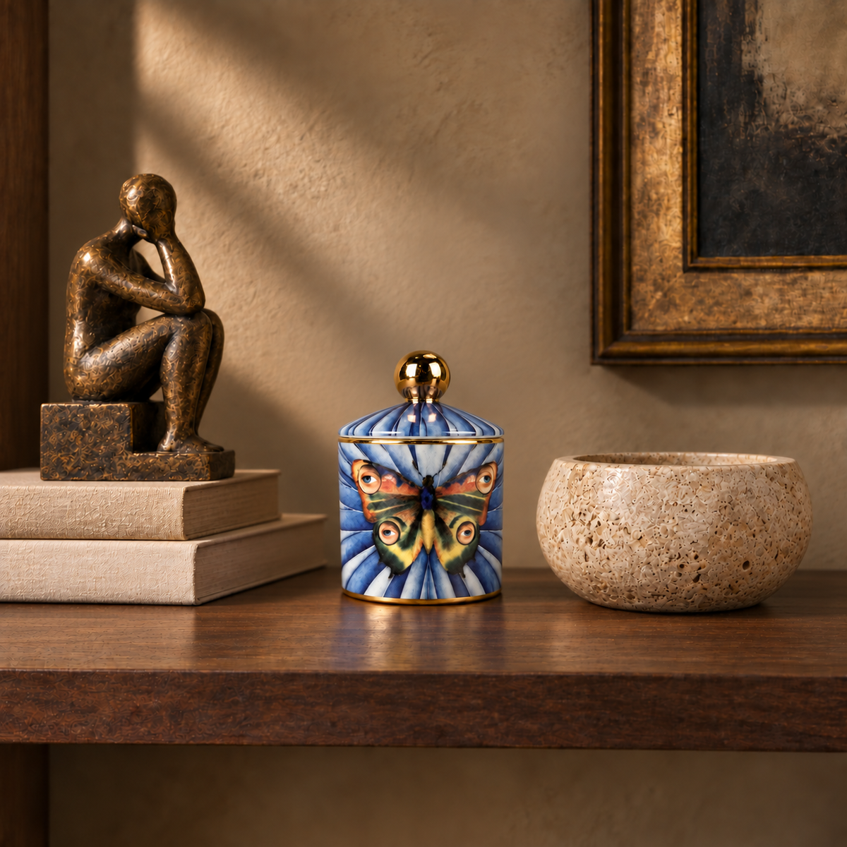 Ceramic Lidded  Jar - Gilded Metamorph