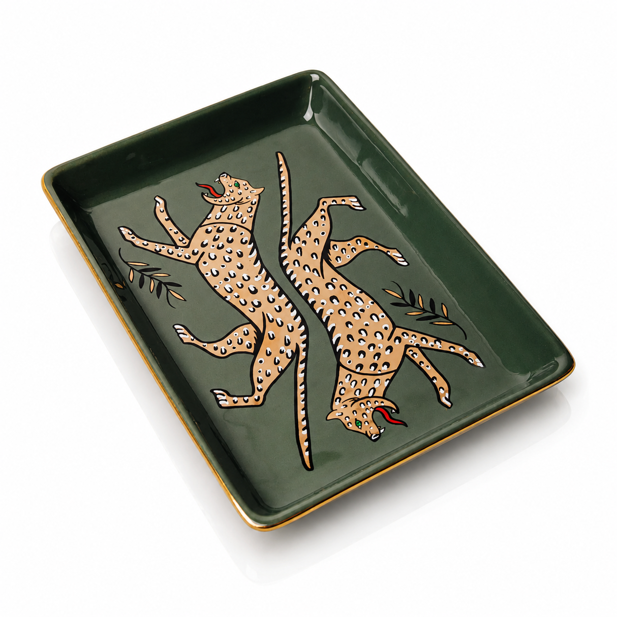 Ceramic Tray –  Duo Leopard
