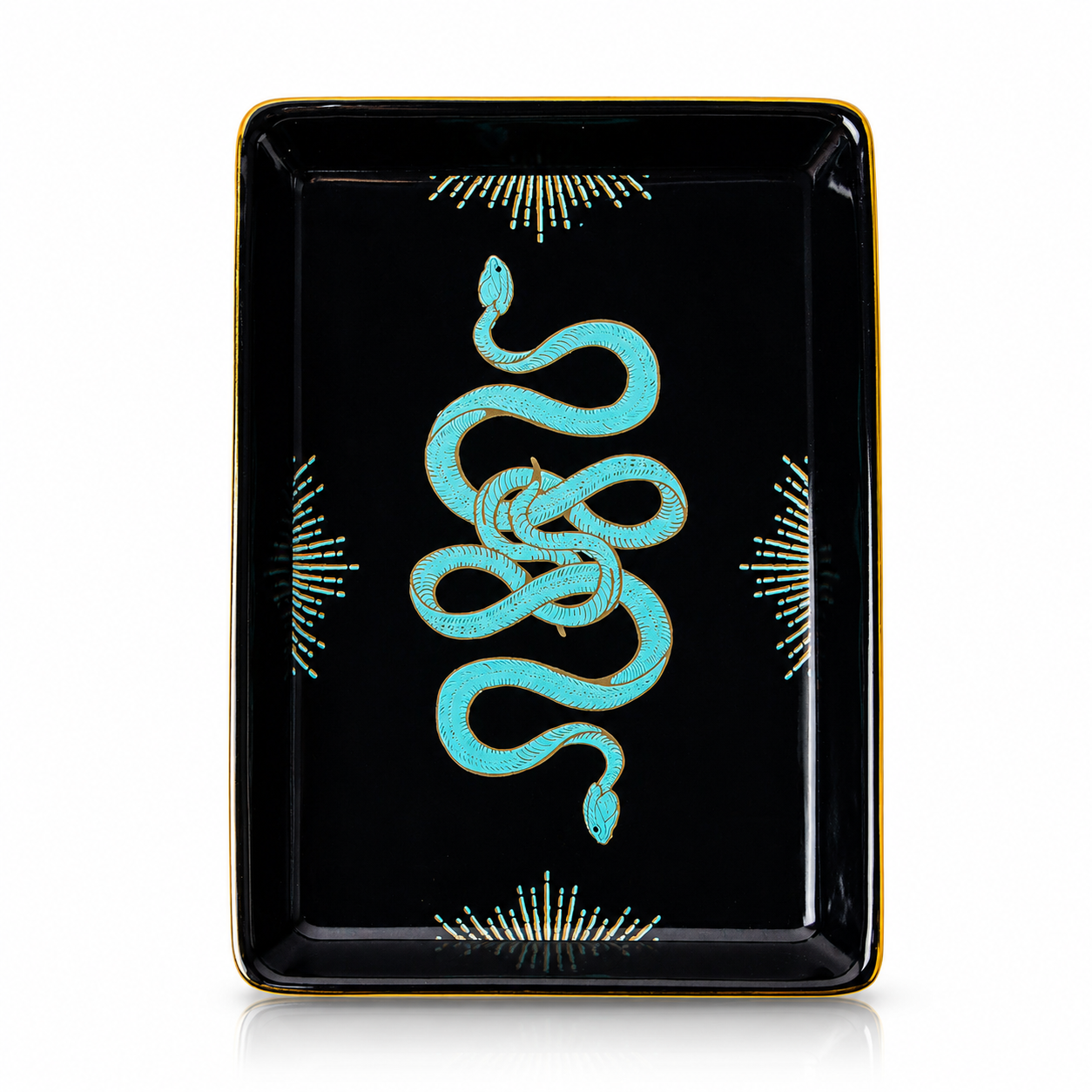 Snake Ceramic Tray - Golden Age Serpent