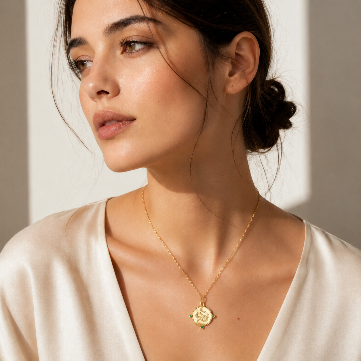 snake Stamp Necklace