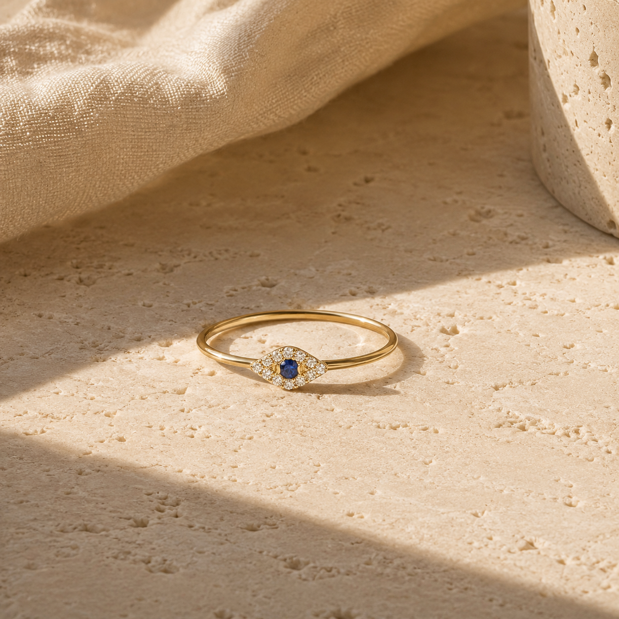 Protection Eye Blue Stone Ring