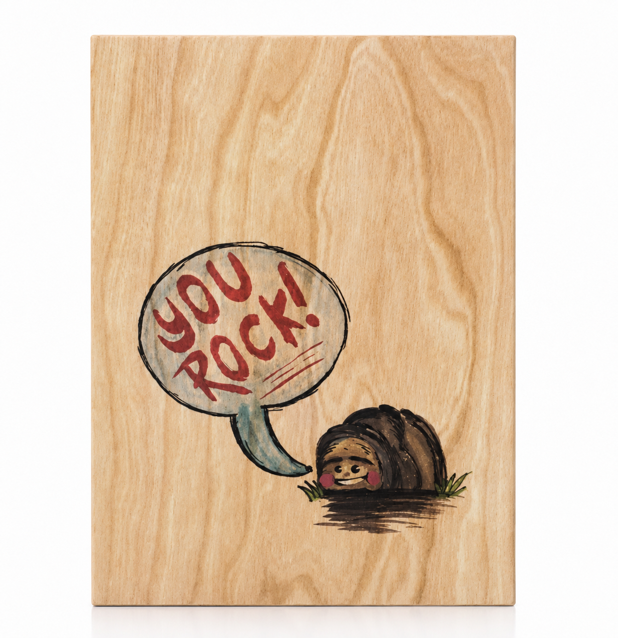 Wood Folding Card - Encouragement You Rock