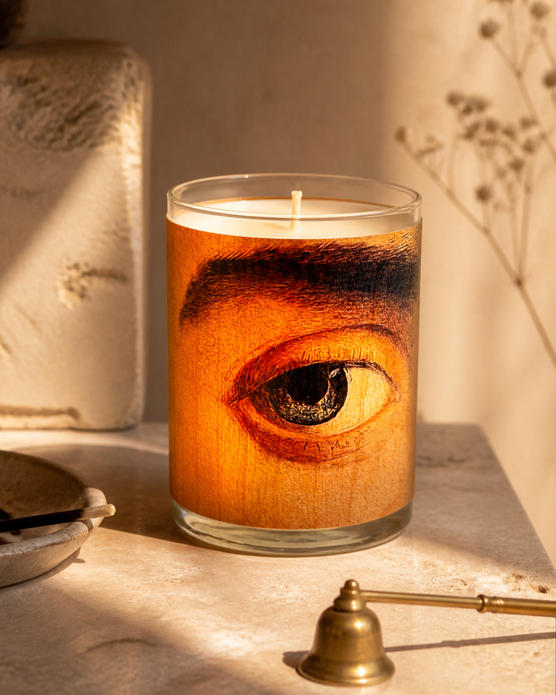 No 2 The Burning Hour Wood Wrapped Candle