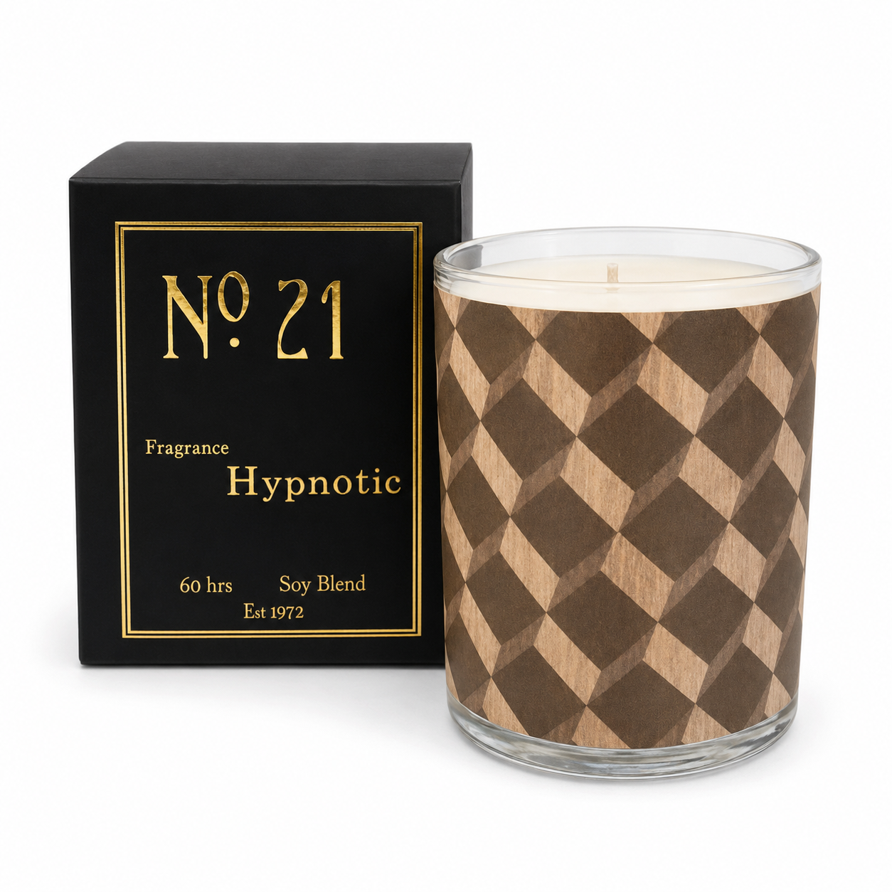 No. 21 Hypnotic Wood Wrapped Candle