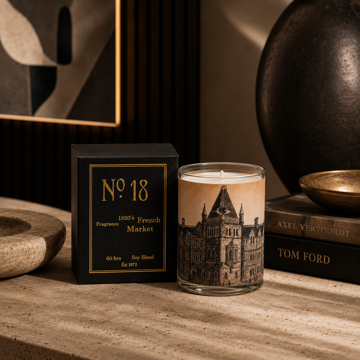 No.18 1920's French Market Wood Candle