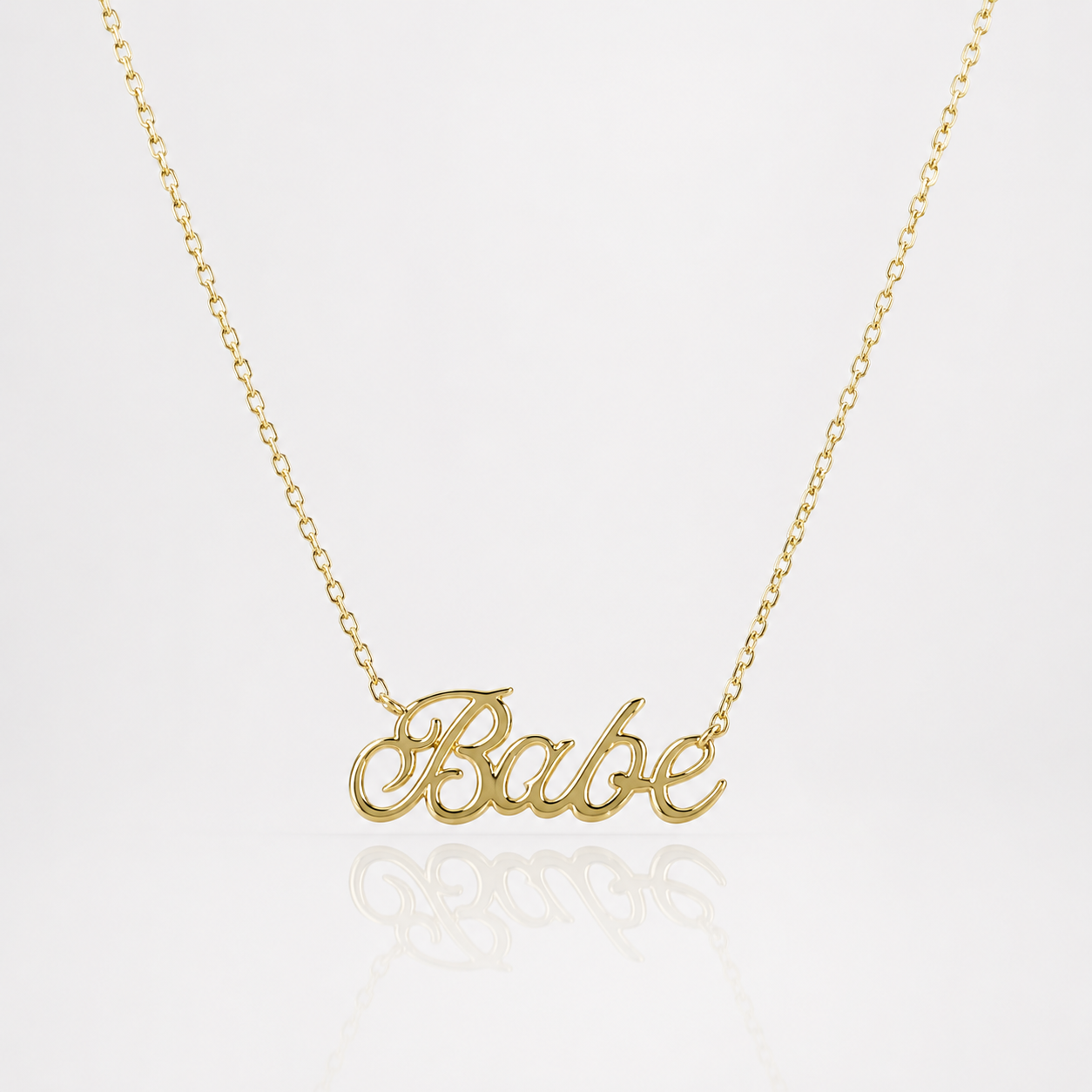 Babe Script Necklace