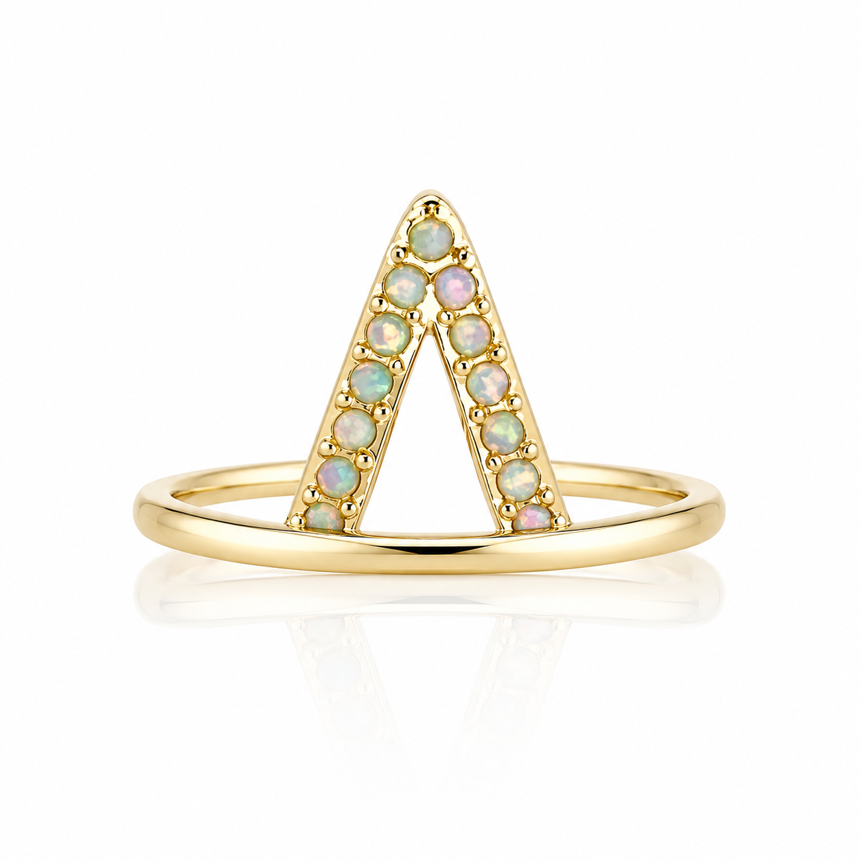 Trinity Edge Opal Ring
