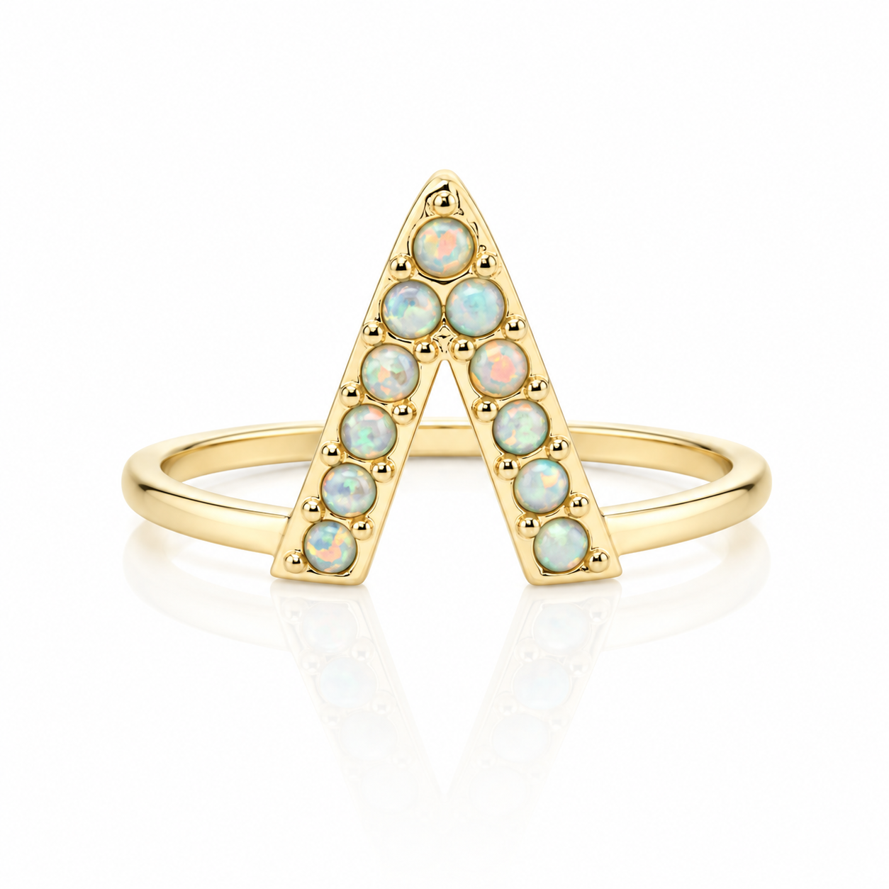 Trinity Edge Opal Ring