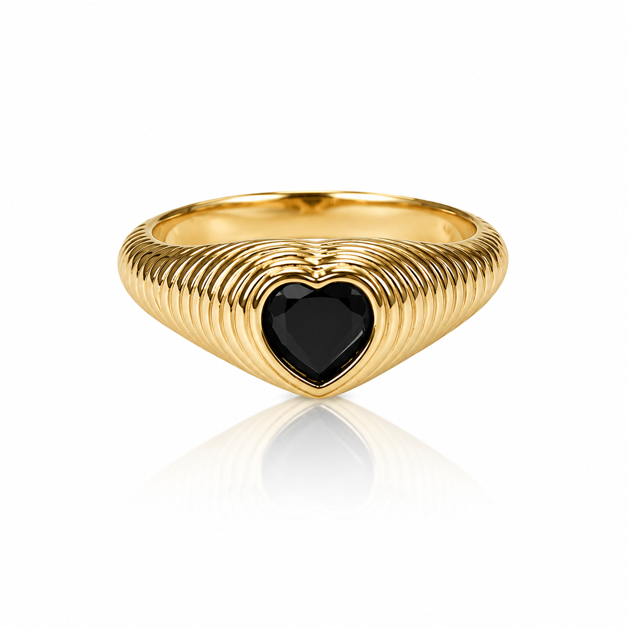 Dark Heart Gold Ring