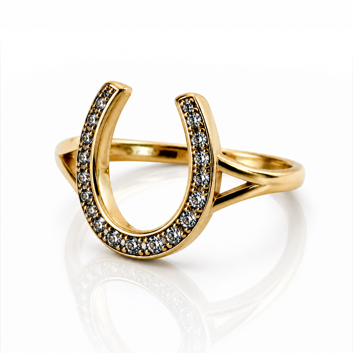 Horseshoe Pave Ring