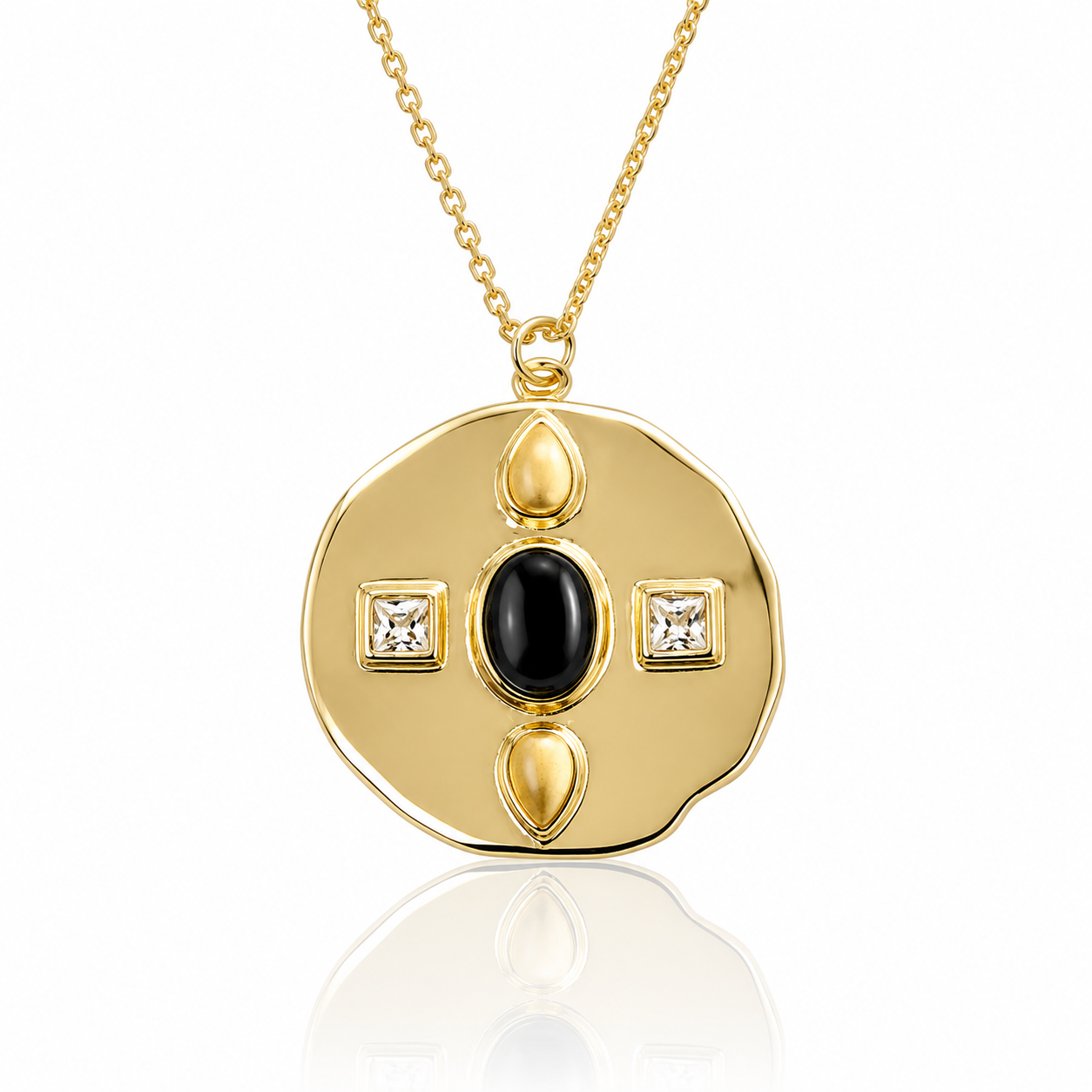 Four Points Medallion Necklace