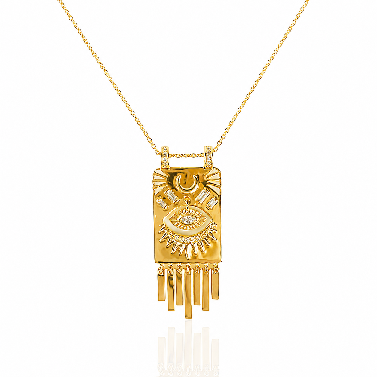 Evil Eye Fringe Necklace