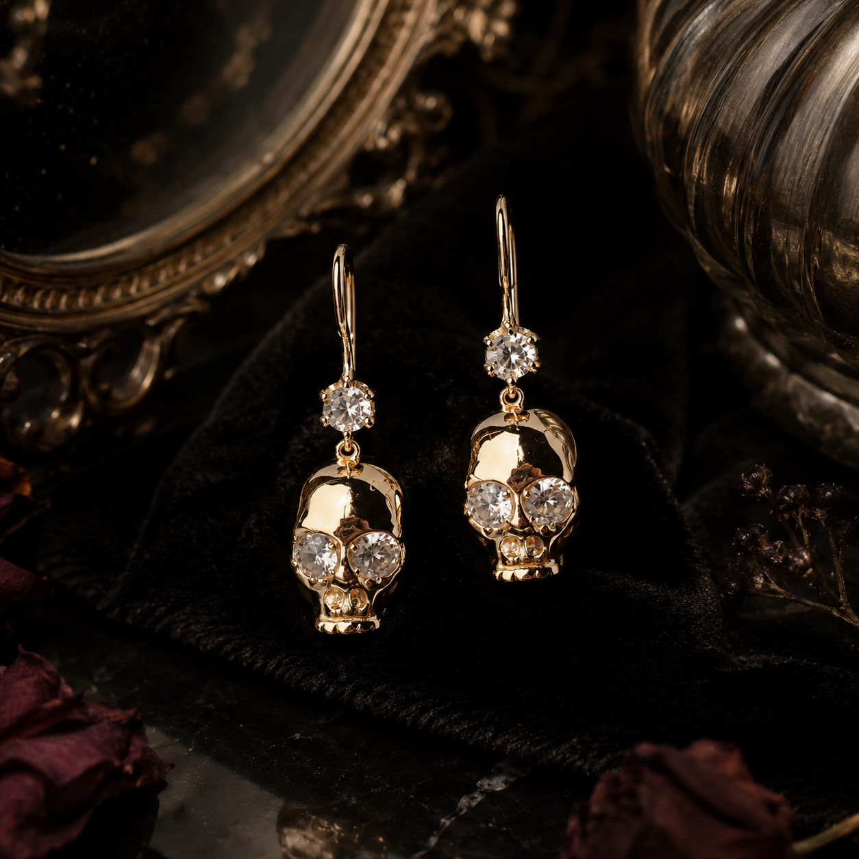 Vanitas Skull Drop Earrings