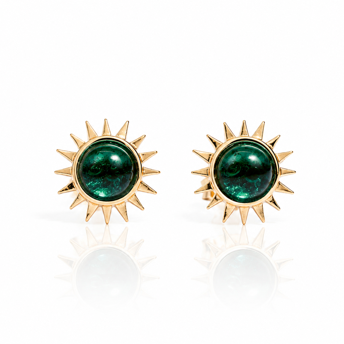 Solar Emerald Earring