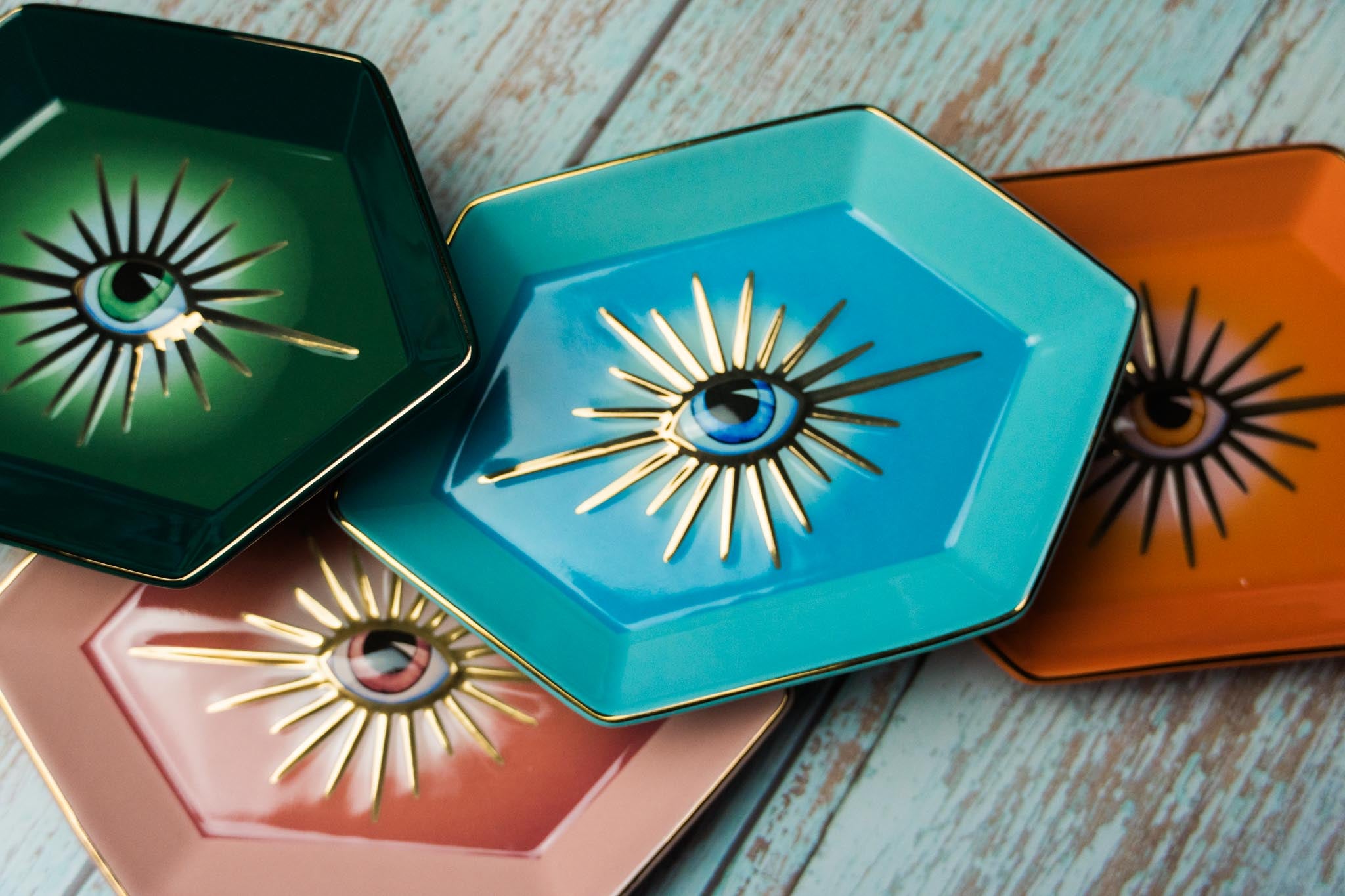 Ceramic Evil Eye Trinket Dish