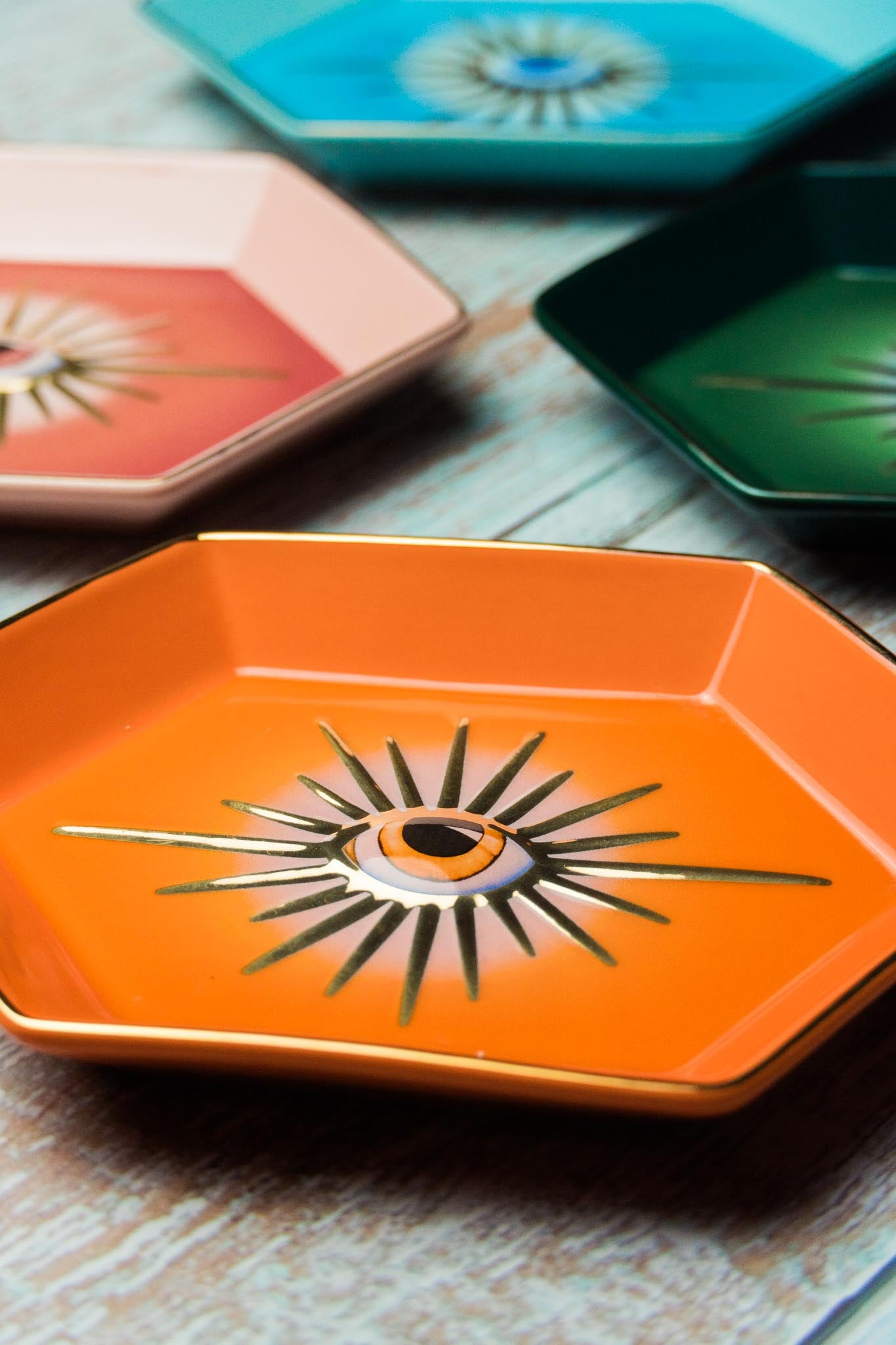 Ceramic Evil Eye Trinket Dish