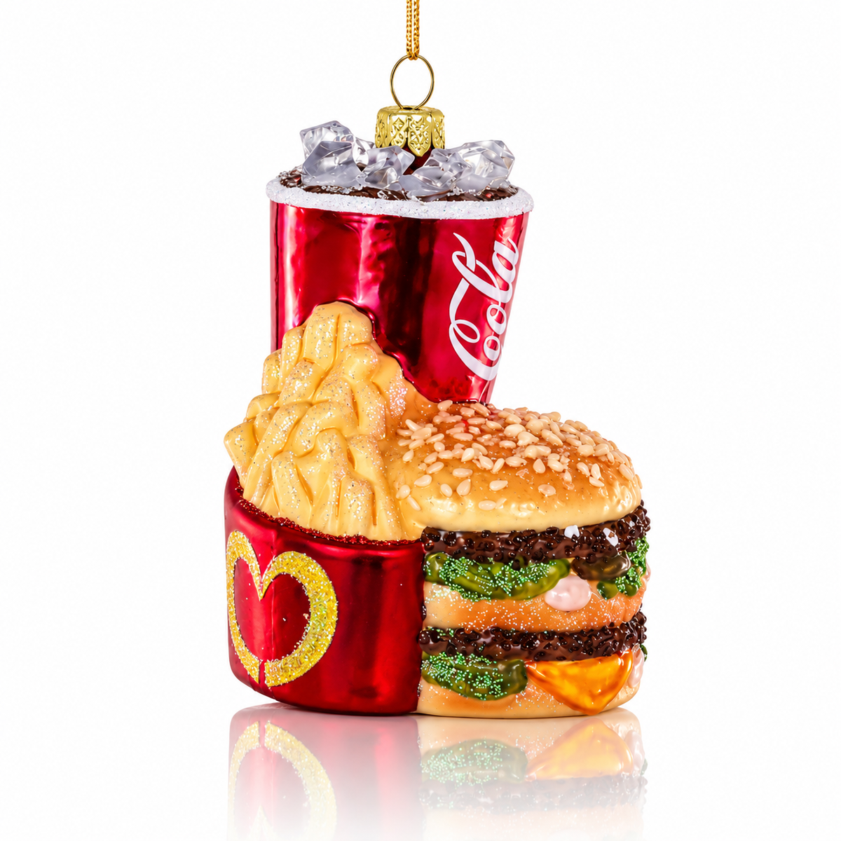 Fast Food Glass Ornament