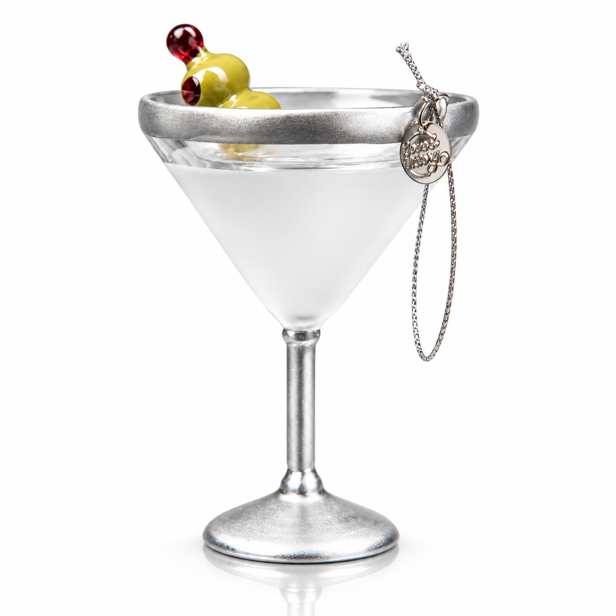 Martini Glass Christmas Ornament | Hand-Blown Glass