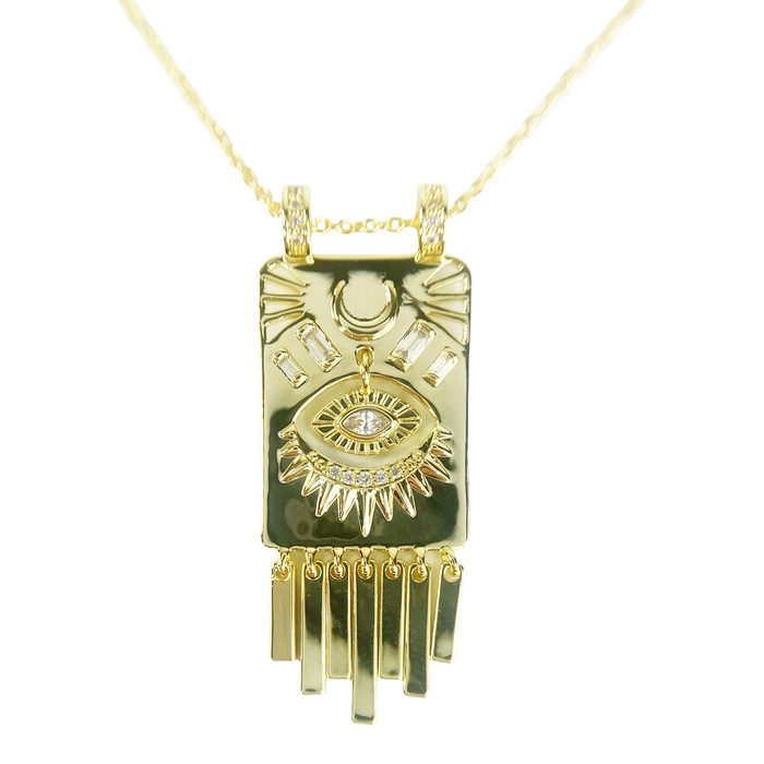 Evil Eye Fringe Necklace