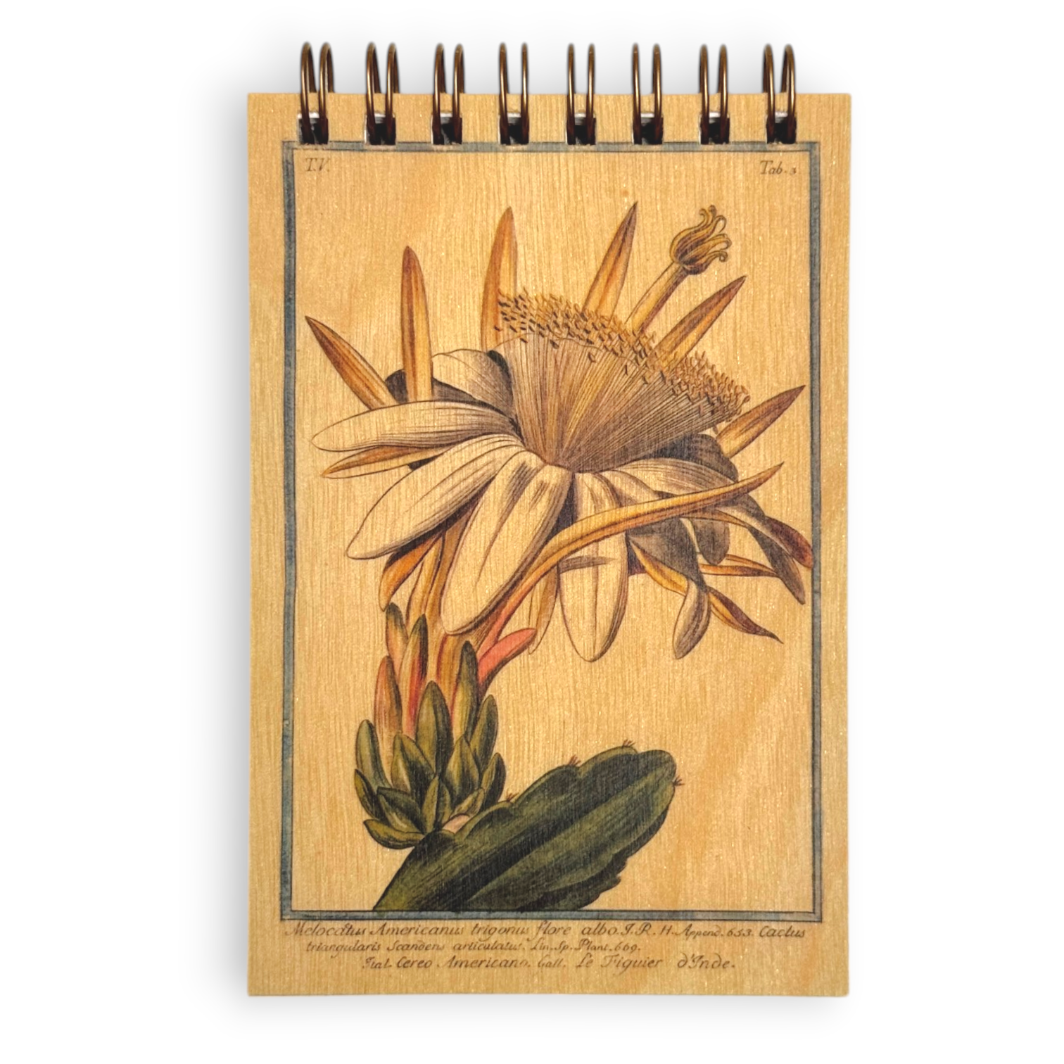 Wood Notepad Desert Flower